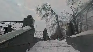 Проверяем прочность льда, не все прошло гладко.  Я не утонул но чуть не обделался.