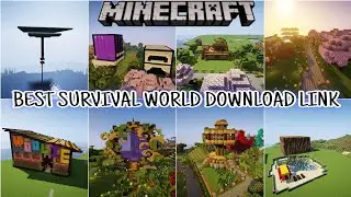 BEST SURVIVAL WORLD FOR MINECRAFT POCKET EDITION 1.21 ||BEST SURVIVAL WORLD DOWNLOAD LINK