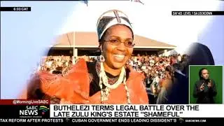 Buthelezi disturbed by legal battle at Zulu royal family