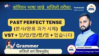 Past Perfect Tense (분사/완료 과거 시제) Vst + 았/었/였/했/앴 + 었습니다 सजिलो सगं सिक्नुहोस्