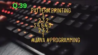 Pattern printing          1      2 3 2  3 4 5 4 3      2 3 2         1#JAVA #programming