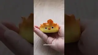 Making Calcifer on pan clay #polymerclay #calcifer #studioghibli