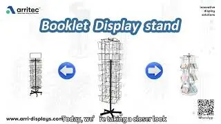 Metal Rotatable Magazine & Brochure Display Stand | Multi-Tier Rack for Stores & Libraries