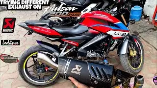 Trying different exhaust for bajaj pulsar ns200| RIDE WITH GAMER