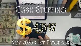 Cash Stuffing | Nov. &lsquo;23 : 1st Paycheck | Registered Nurse | #cashstuffing | Cute ending🥰