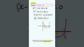 Solve | Inequality | Factorise | Draw the Graph | GCSE Maths | IGCSE Maths  #matheducation #maths