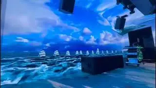 Hi-tech LED wall and floor display demonstration