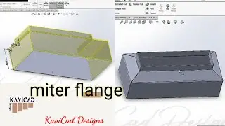 Miter flange@kavicaddesigns4908 #commandstutorial #youtube #sheetmetals #3dmodelingsoftware