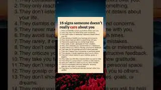 18 signs someone doesn't really care about you #quotes #psychology #motivation