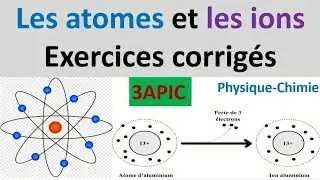 Les atomes et les ions (Exercices corrigés) 3ème année collège