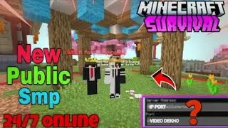 MINECRAFT new public Survival smp server 24/7 || Java+pe in MINECRAFT Crazy Live stream