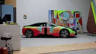 The BMW i8 as an automobile sculpture - An artistic experiment by Thomas Scheibitz
