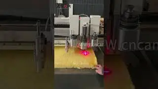 Pneumatic tool cutting of fiberglass wool/cotton | CNC cutting machine#insulation