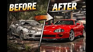 ASMR Car Restoration! 1998 TOYOTA SUPRA MK4 Full Restoration #asmr#carrestoration#abandonedcars