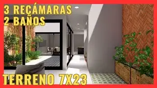 &iexcl;Impresionante Dise&ntilde;o de Casa Moderna de 3 Rec&aacute;maras en Terreno de 7x23! 🌿🏡