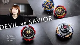 Savior VALKYRIE vs Devil BELIAL - F gear + V gear - Beyblade Burst Dynamite Battle