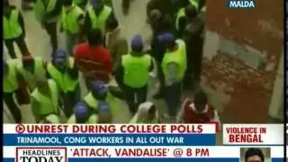 Trinamool, Cong workers clash during college polls