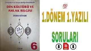 6.SINIF DİN KÜLTÜRÜ 1.DÖNEM 1.YAZILI SORULARI