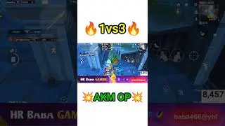 AKM OP 1vs3🔥 IN BGMI #gaming #newmusic #shortsfeeds #shorts #shortsvideo #bgmi