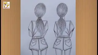 How to draw two girls best friends