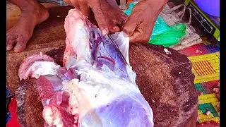 Cow Meat Processing Village Expert Butcher from Bangladesh. Beef Cutting skills