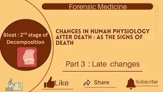 Forensic Medicine || signs of Death || part :3 late changes || Bloat: 2nd stage of Decomposition || 