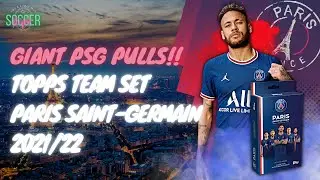 GIANT PSG PULLS!! OPENING BOXES OF 2021/22 TOPPS PARIS SAINT-GERMAIN TEAM SET!!