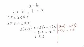 Upper and lower bounds – subtraction of two values