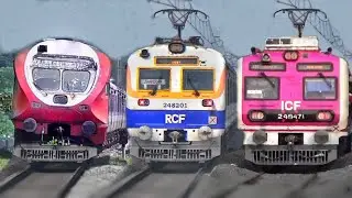 Beautiful Looking EMU-MEMU-DEMU Trains | Modern ICF EMU+RCF MEMU+ Old DEMU Trains | Indian Railways