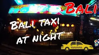Bali taxi at night