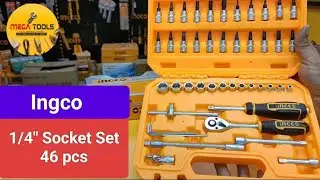 Ingco Socket Set &ndash; 46 pieces tool Kit for Garage, Mechanics, and Home Use