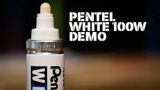 Pentel White 100W Marker Demo