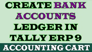How To Create Bank Accounts Ledger In Tally ERP9 With Cheque & Other Complete Details