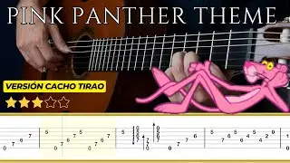 PINK PANTHER Theme (Fingerstyle) 🎸 || Classical Guitar Tutorial + TABS