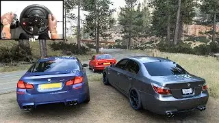 BMW M5 (1995, 2009, 2012) Convoy | Forza Horizon 5 | Steering Wheel Gameplay