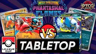Mega Lucario ex vs Mega Absol ex | Phantasmal Flames | League Cup BO3 R1 | Tabletop Gameplay