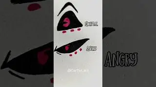 Drawing Angel Dust Angry eyes - Hazbin Hotel #shorts #hazbinhotel #art