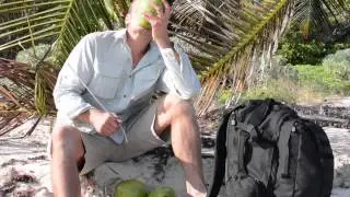 An easy way to drink a raw coconut