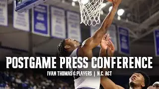 Hampton Men's Basketball| Ivan Thomas and Players Postgame Press Conference | N.C. A&T