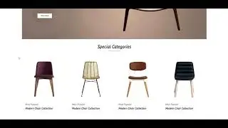 chairs shop landing page using Flutter and Dart