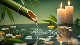 Relaxing Music for Healing + Bamboo Water Sounds 🌿 Relieves depression and tension & Nature Sounds