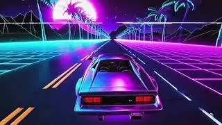 Neon Dreams: Chill Synthwave Ride Under the Palms