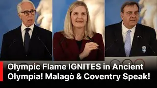 SPEECHES: 2026 Milano-Cortina Winter Olympics Flame Lighting Ceremony | Ancient Olympia, Greece|AD1Z