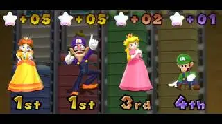Mario Party 9 - Luigi vs Peach vs Daisy vs Waluigi - Boo's Horror Castle (Very Hard CPUs)