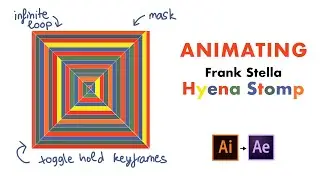 Animating famous art #1 🌈 Frank Stella's Hyena Stomp 🌈 After Effects animation workflow