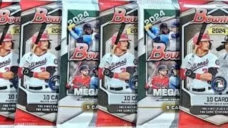 2024 Bowman Baseball Mega Box Rip - Very Nice Mojo Refractor Hits!!