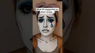 What AI suggested vs what I made... Which is better? #makeupartist #clownmakeup #aigenerated