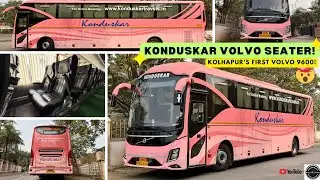 Konduskar travels | Pune to Kolhapur | Biaxle Volvo 9600 B8R manual | 4K |