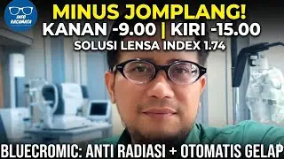 Solusi Kacamata Minus Tinggi Beda Jauh (Kanan -9 Kiri -15) | Review Lensa Index 1.74
