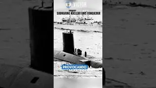 El submarino HMS Conqueror con bandera pirata luego de hundir el Crucero Gral Belgrano 1982